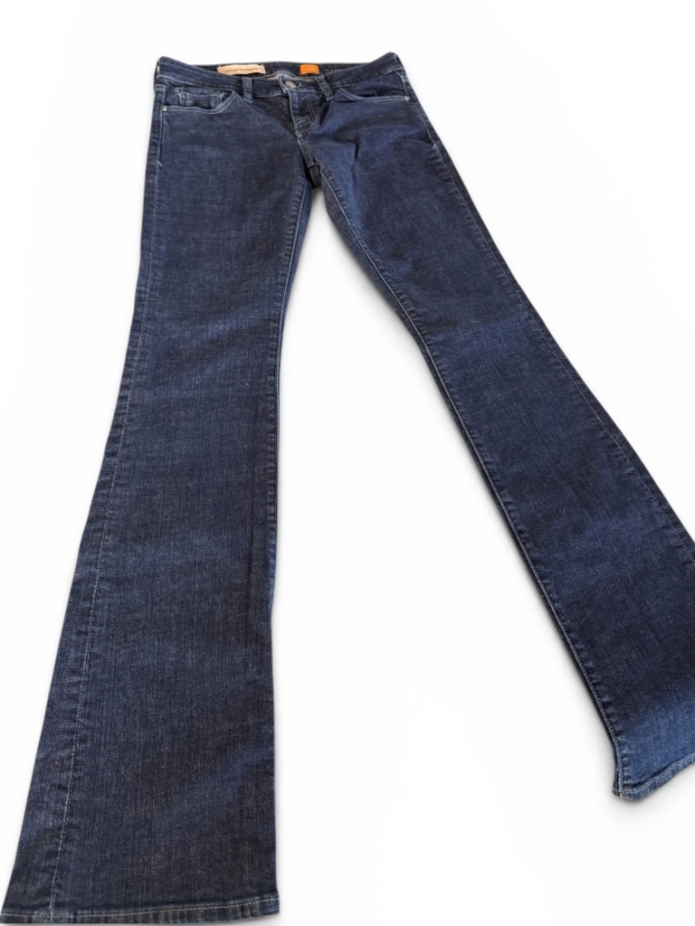 Pilcro and the Letterpress No. 26 STET Flare Jeans Dark Wash Stretch Denim